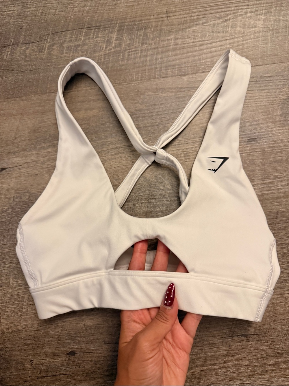 Gymshark V-Neck Sports Bras in Navy and White - Pair of 2 - Picture 5 of 5